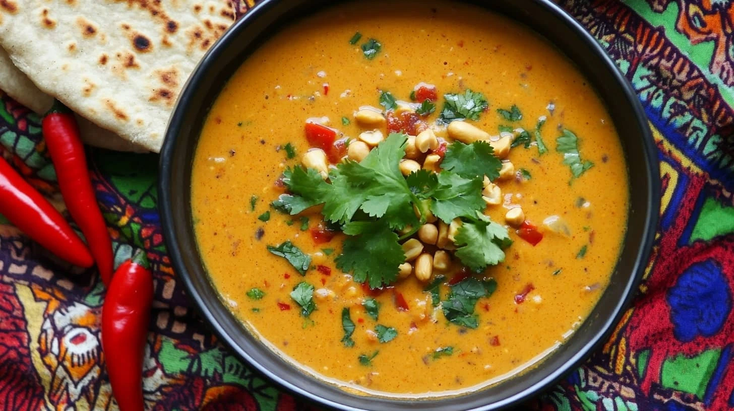 A variety of widely known soups displayed on a rustic table with fresh ingredients