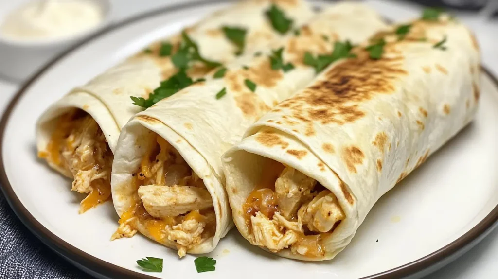 Cheesy Garlic Chicken Wraps2