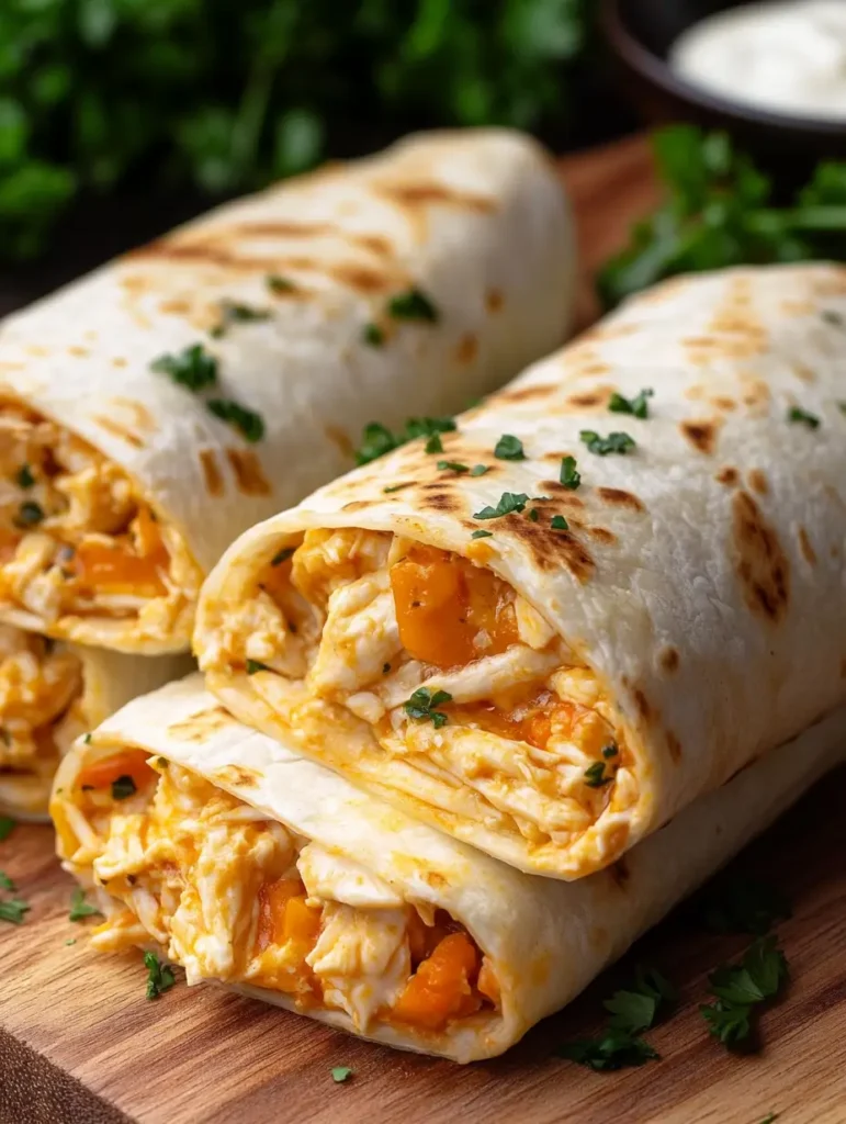 Cheesy Garlic Chicken Wraps3