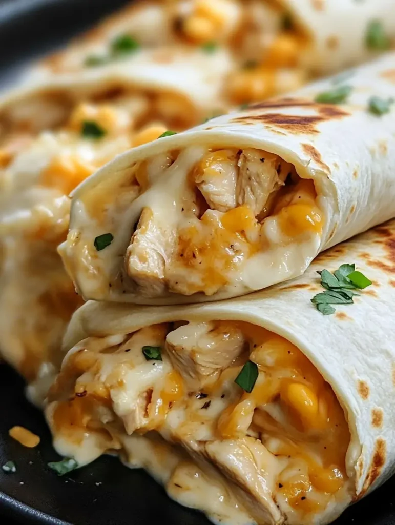 Cheesy Garlic Chicken Wraps4